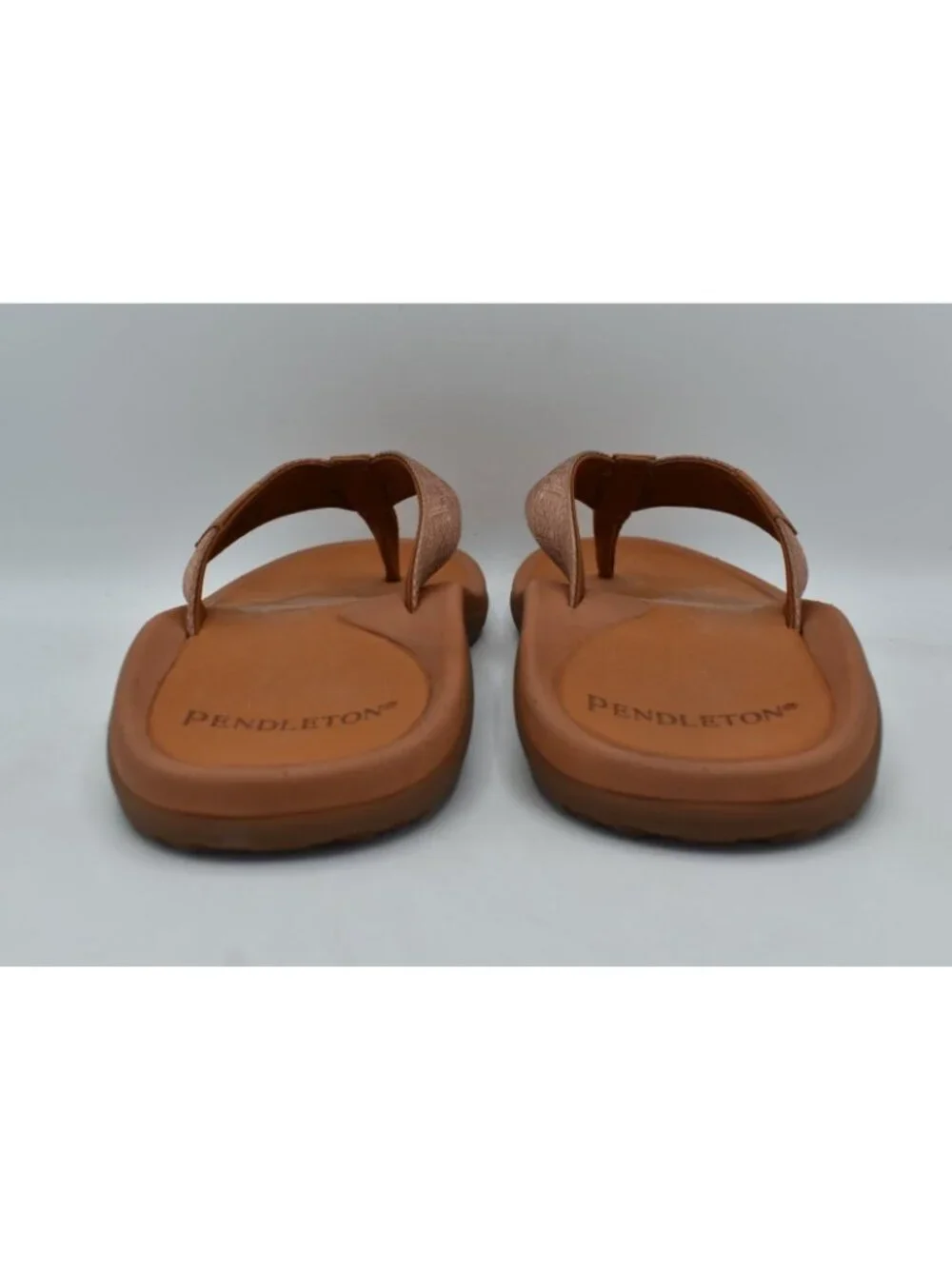 Pendleton Mens Size 9 Mono Corico Tan Brown Thong Flip Flops‎ Sandals Shoes